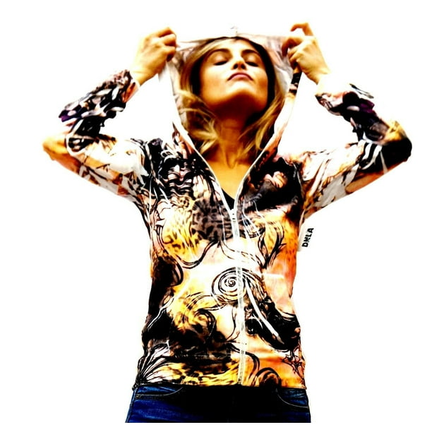 Womens Casual Fleece Long Hoodie Dress Cats and Tats Outer Jacket with Pockets Womens Casual Fleece Long Hoodie Dress Cats and Tats Outer Jacket with Pockets